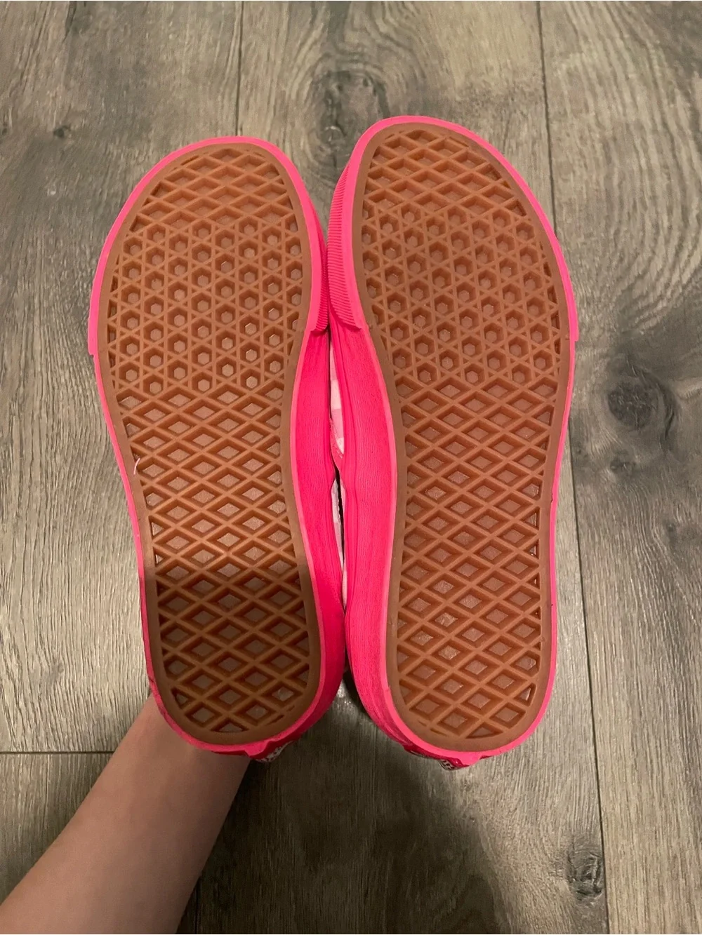 Vans Slip-On Checkerboard Sneakers - Pink & White - Picture 5 of 5